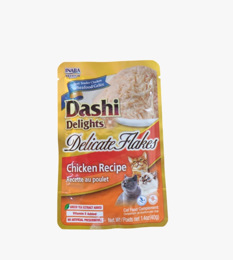 Dashi Delights Cat Food Delicate Chicken Flakes with Seafood Gelée for Your Beloved Indoor Cat's Well-being