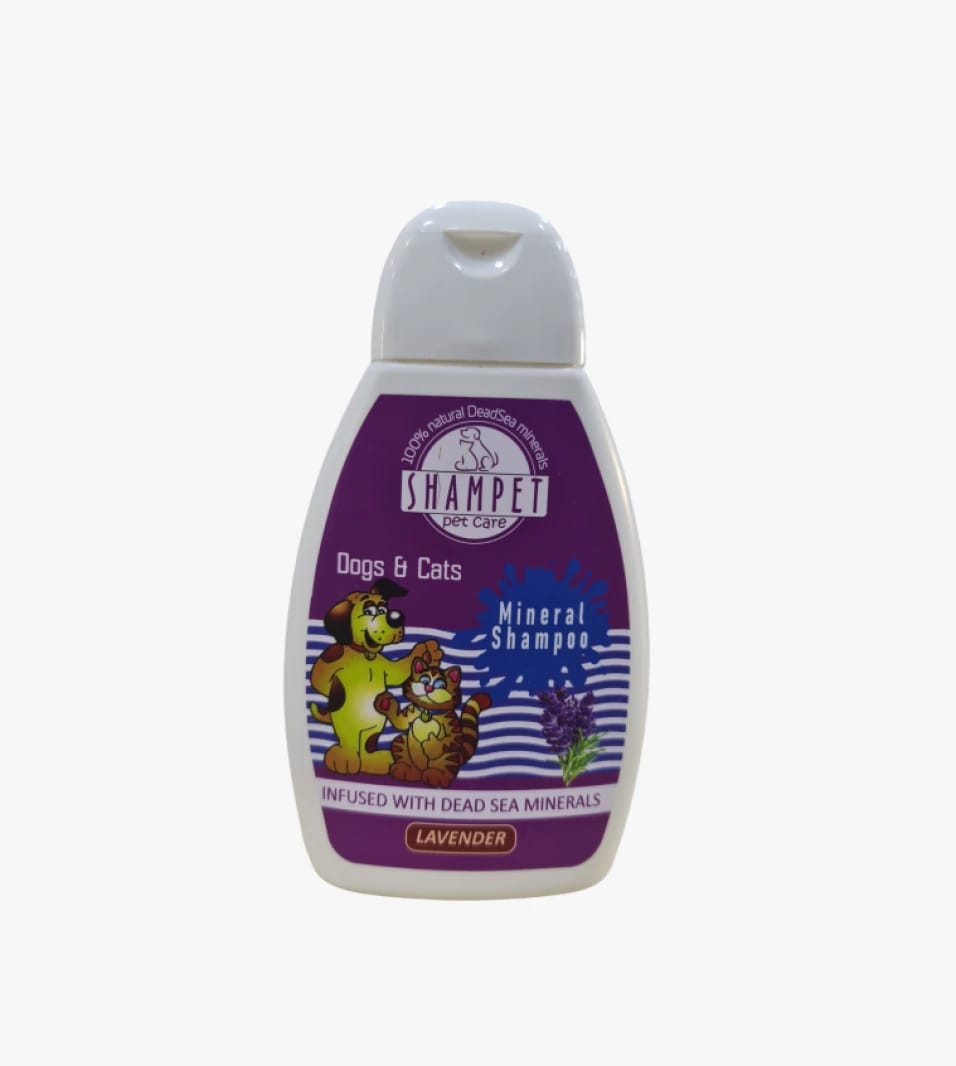 Shampet Pet Care Dogs & Cats Mineral Shampoo Infused with Natural Minerals and Refreshing Lavender Scent
