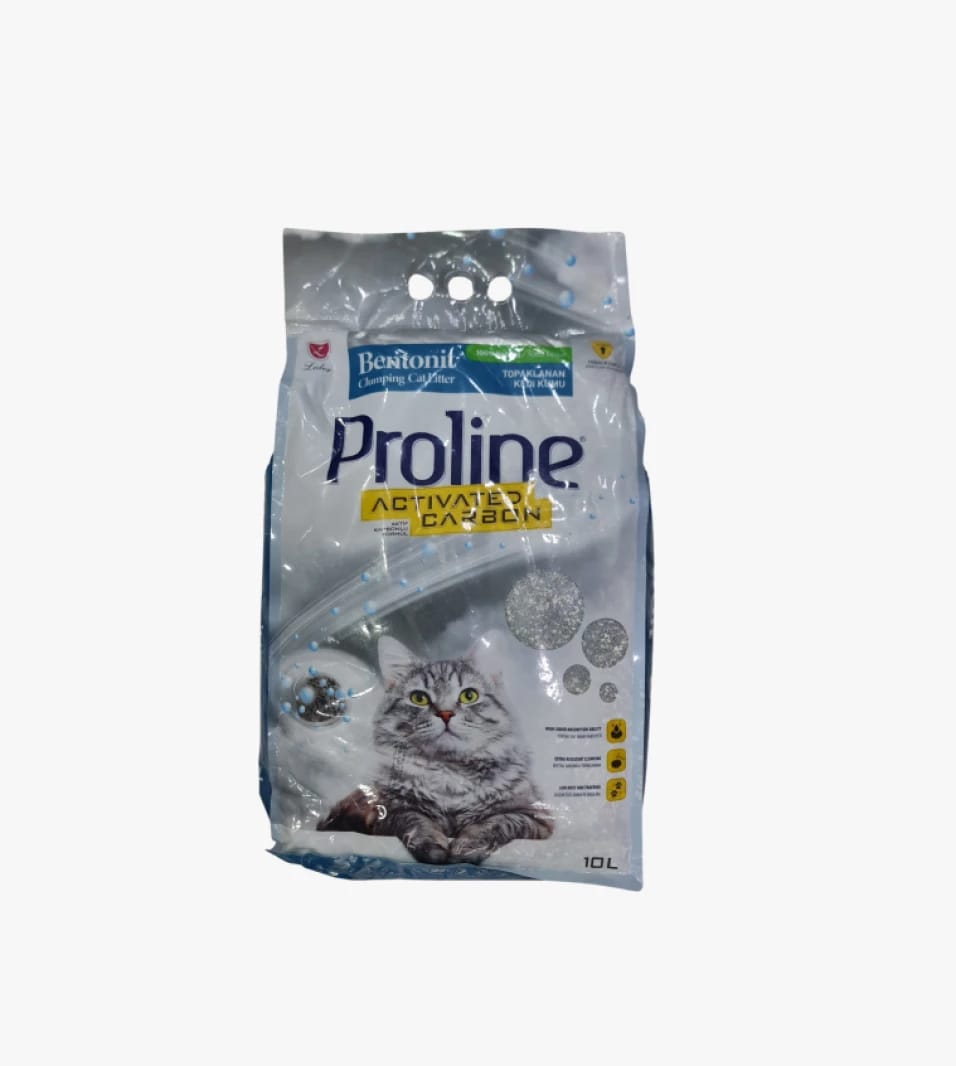 Proline Premium Cat Litter with Activated Carbon for Indoor Cats with Flexible Packaging and Smart Design