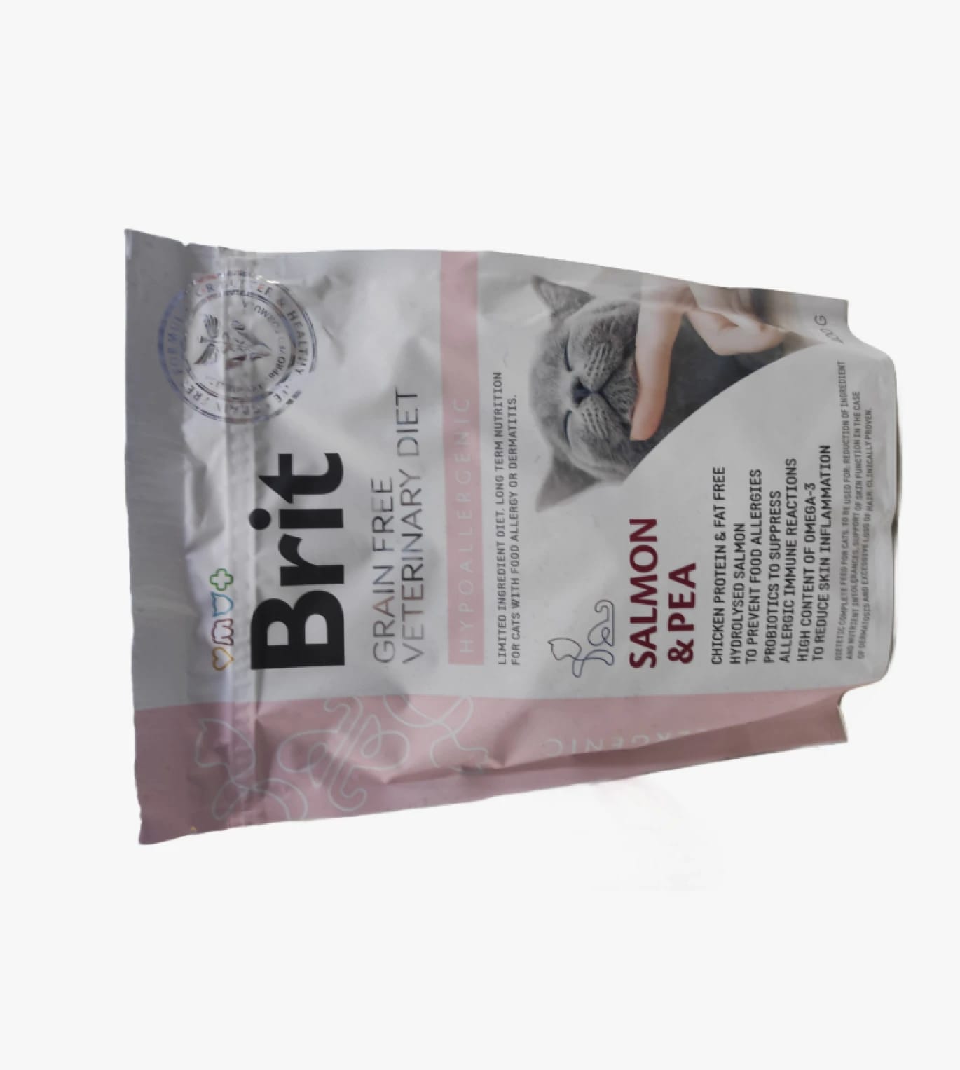 Brit Veterinary Cat Food Grain-Free Hypoallergenic Salmon & Pea for Optimal Adult Cat Nutrition