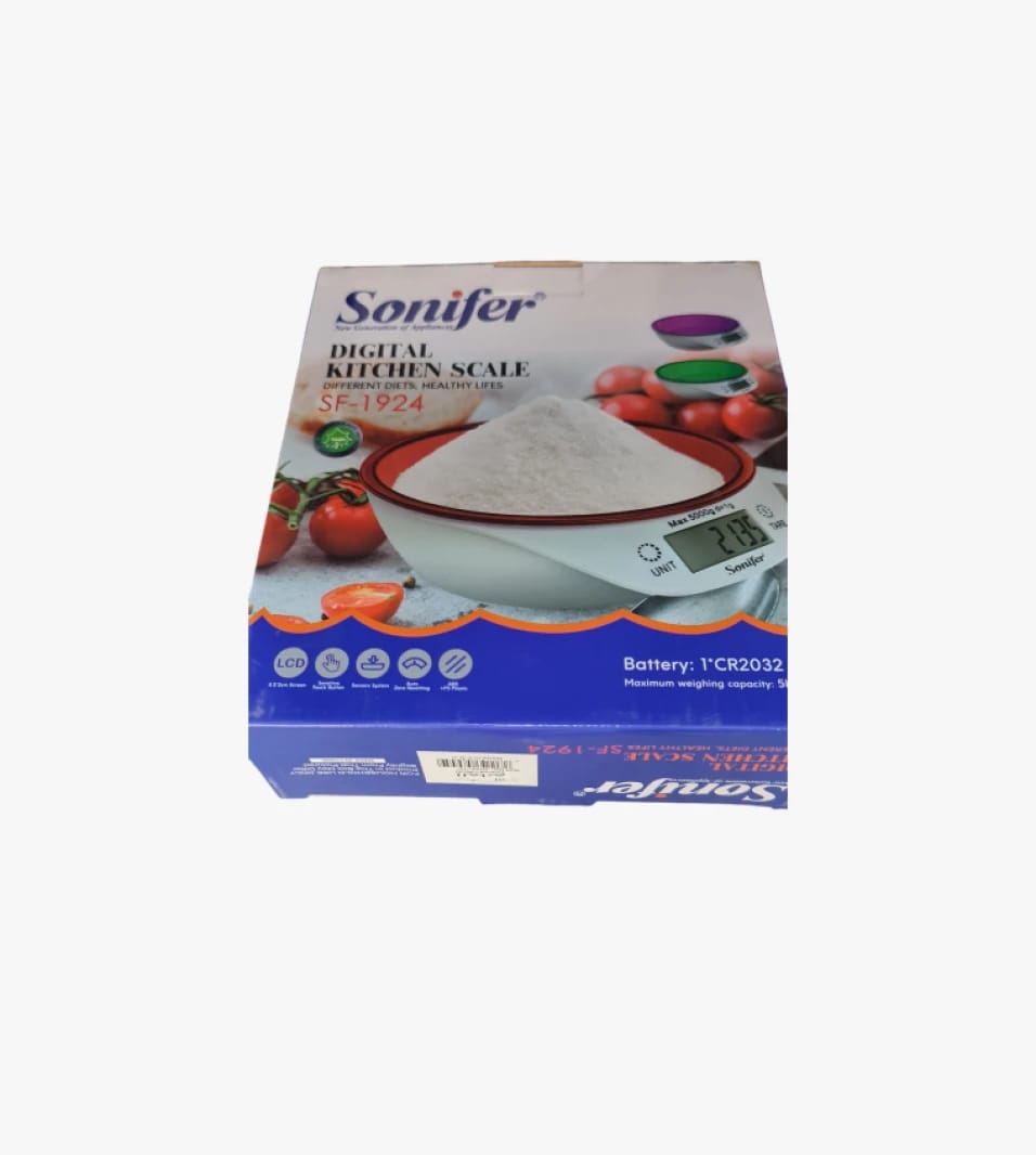 Sonifer Digital Kitchen Scale SF-1924 for Modern Homes Focused on Accurate and Easy Ingredient Weighing