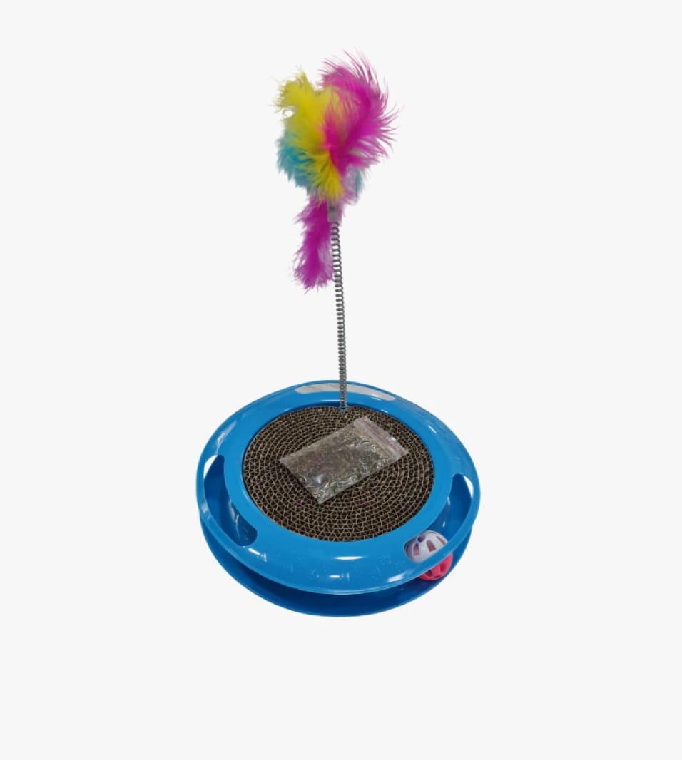 Trixie Cat Circular Toy - Innovative Fun with Feathers and Balls for Modern Pet Cats