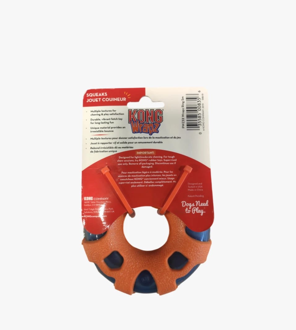 KONG Wrapz Multi-Shaped Dog Toy with Unique Design for Playful Dogs and Enthusiastic Fetch Lovers