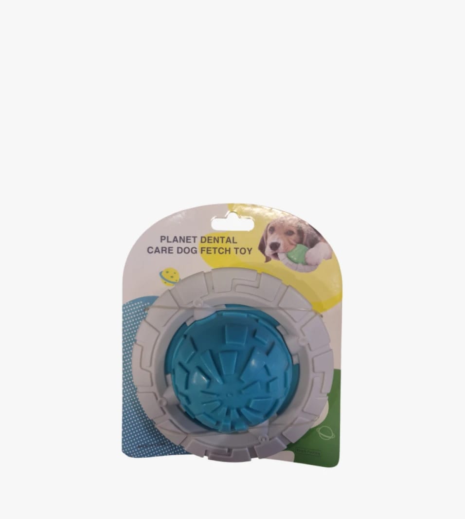 Planet Dental Care Dog Fetch Toy, Interactive Design for Play Stimulation and Oral Health Maintenance