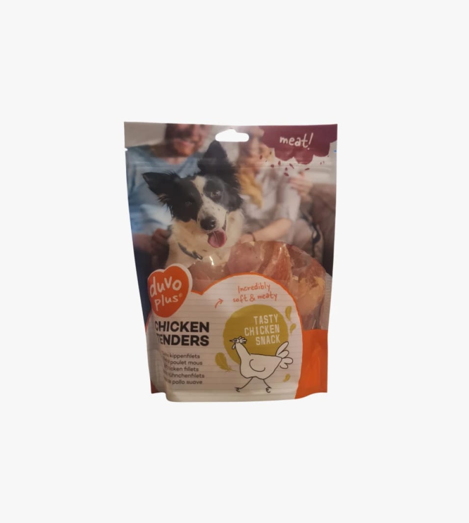 Duvo Plus Tasty Chicken Tenders Snack for Beloved Pets – Soft Meaty Delight for Canine Companions