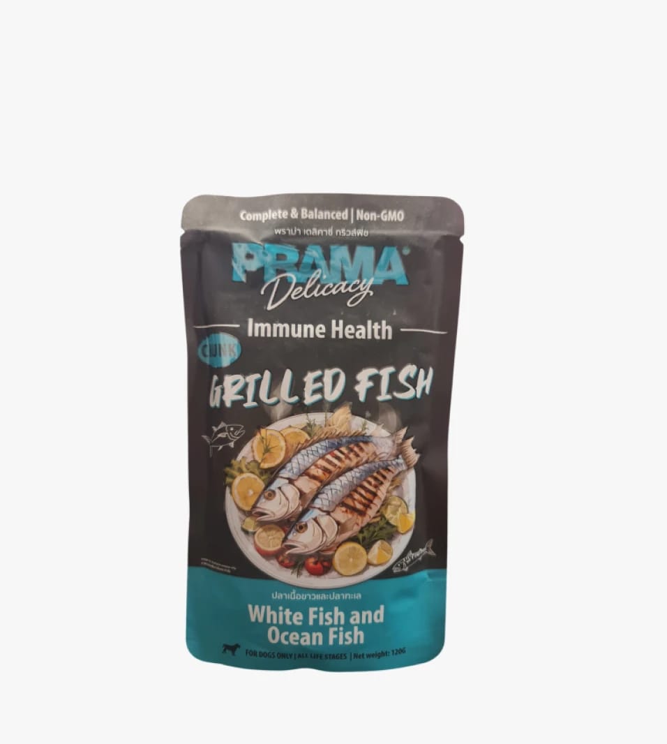 Prama Delicacy Balanced and Complete Dog Food with Grilled Fish for Immune Health Support