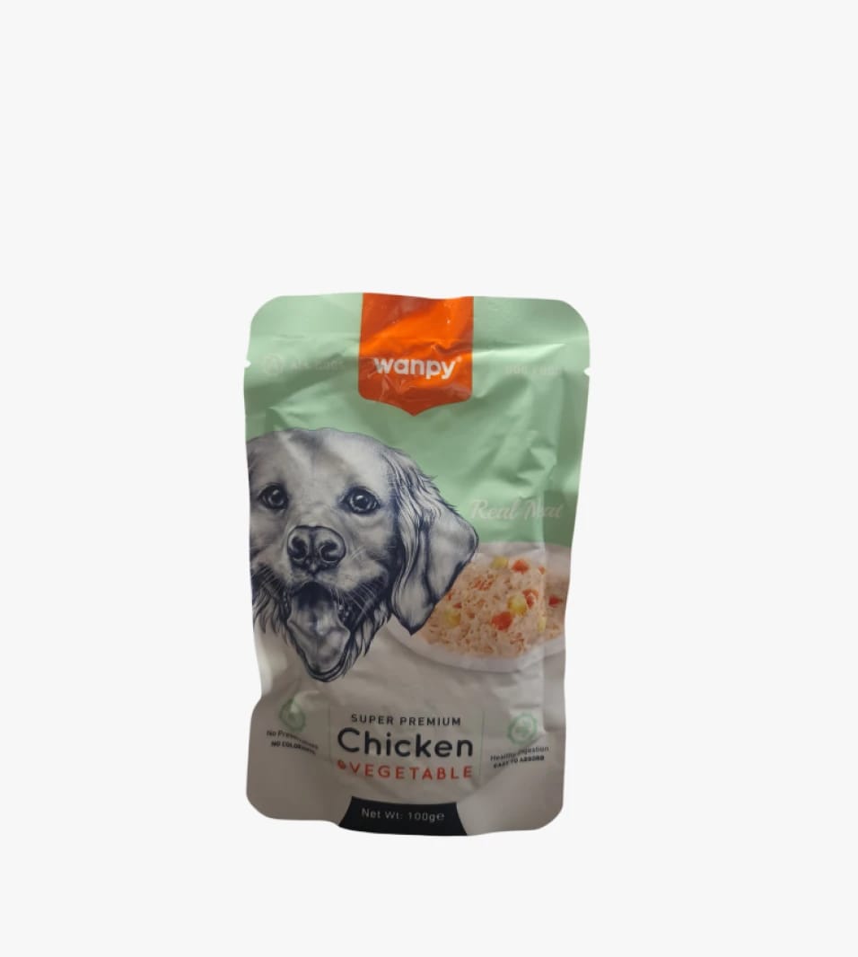 Wanpy Super Premium Chicken and Vegetable Feast for Delightful Dogs with Real Essence