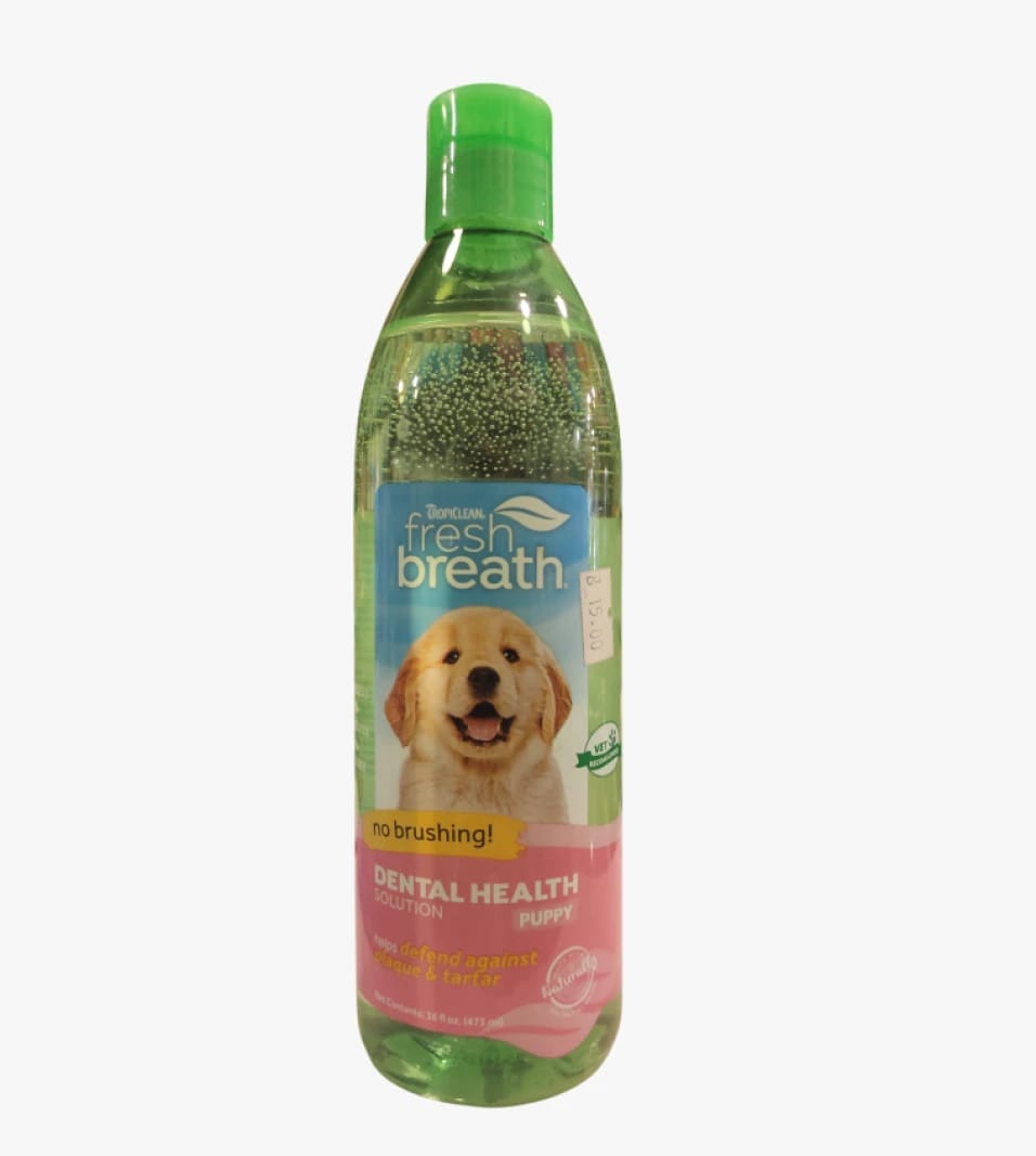 TropiClean Fresh Breath Dental Health Solution for Puppies Ideal Care for Fresh Breath and Healthy Teeth