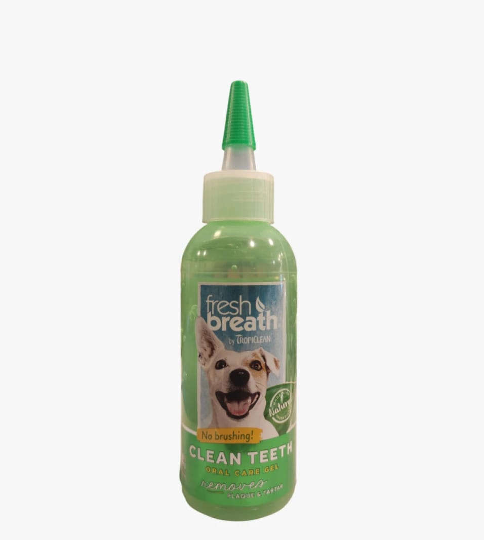 Fresh Breath by TropiClean Oral Care Gel for Dogs Natural Cleaning and Daily Refreshing