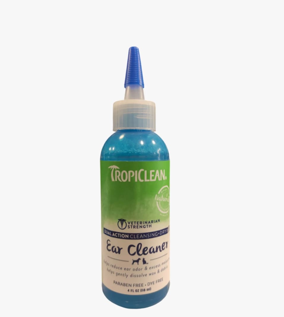 TropiClean Paraben-Free Ear Cleaner for Dogs and Cats with Natural Formula for Deep Cleaning
