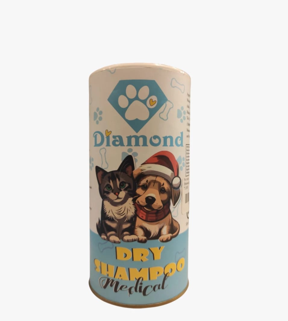 Diamond Dry Shampoo Medical for Dogs and Cats with Gentle and Effective Formula Perfect for Pet Hygiene