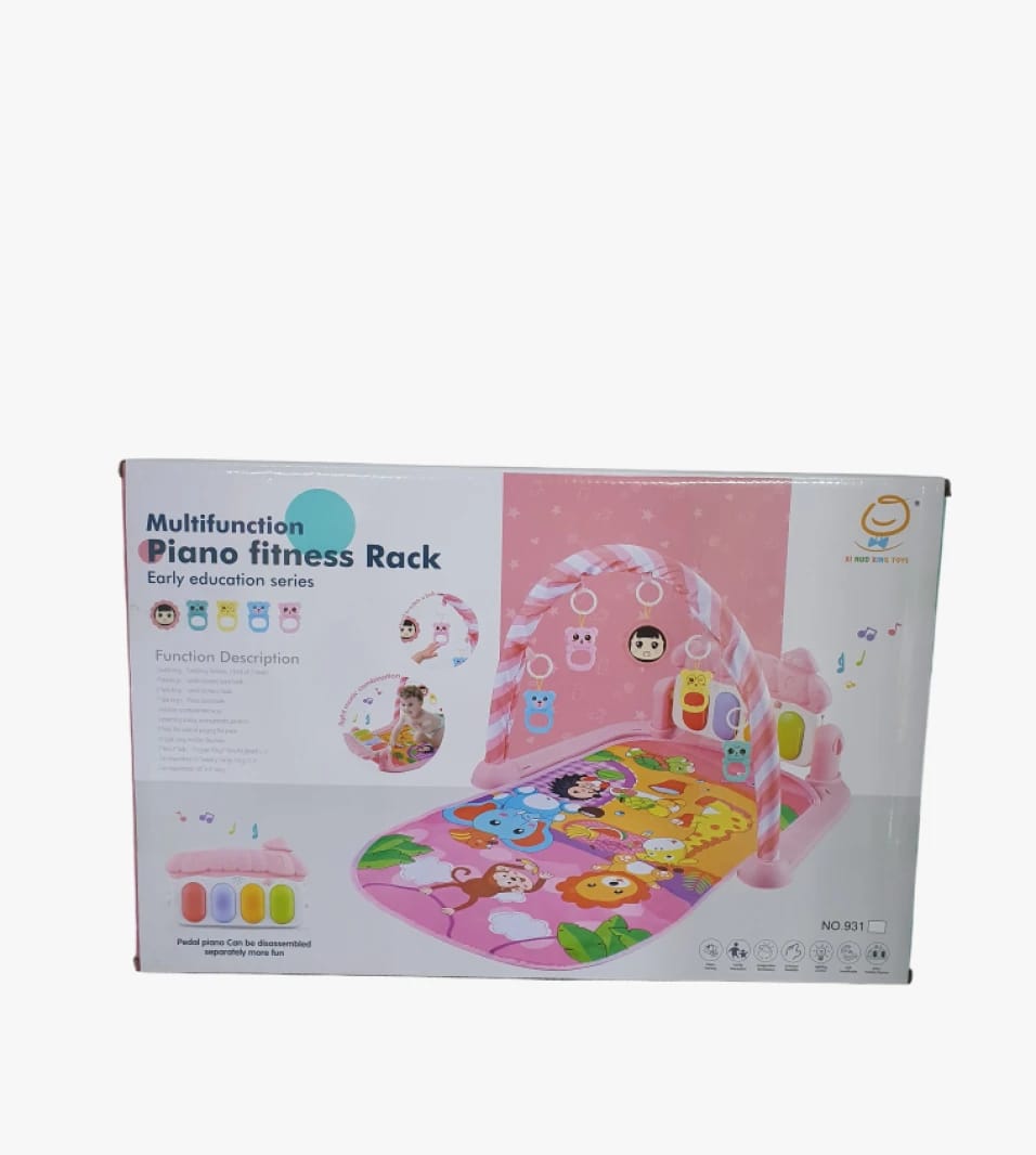 Xi Huo Xing Toys Multifunctional Piano Fitness Rack for Babies with Colorful Educational Mat