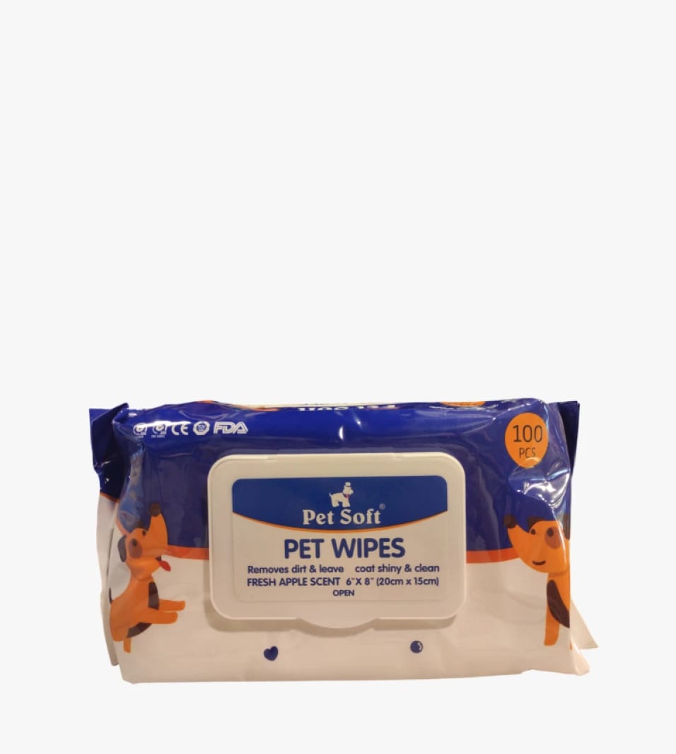Pet Soft مناديل لتنظيف الحيوانات الأليفة بروائح منعشة لإبقاء الفراء لامع ونظيف بوظائف متعددة