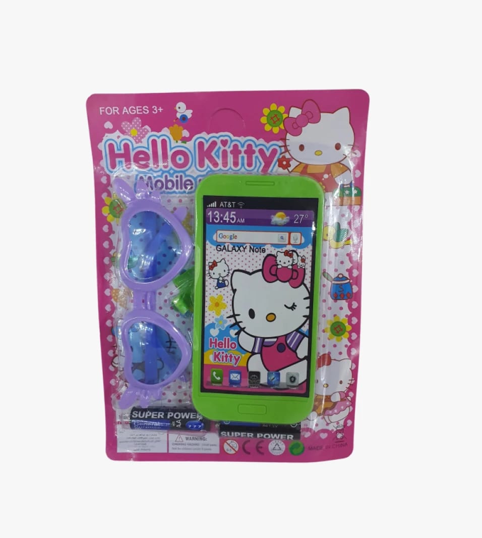 Hello Kitty Mobile Phone Toy with Sunglasses Design for Young Kids Who Love Fun Games and Colorful Accessories