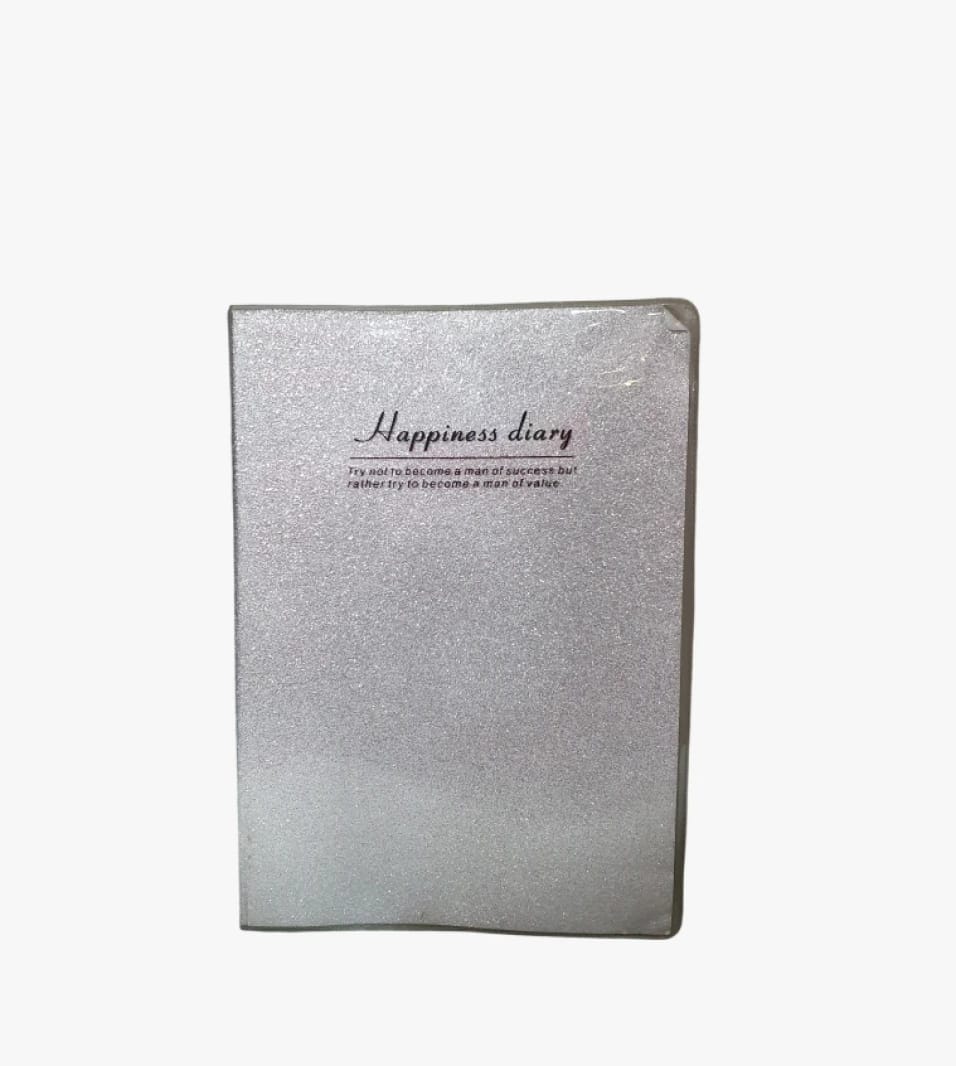 Hualian Happiness Diary with Glitter Design for a 72-Page Notebook, Ideal for Writing and Personal Planning Enthusiasts.