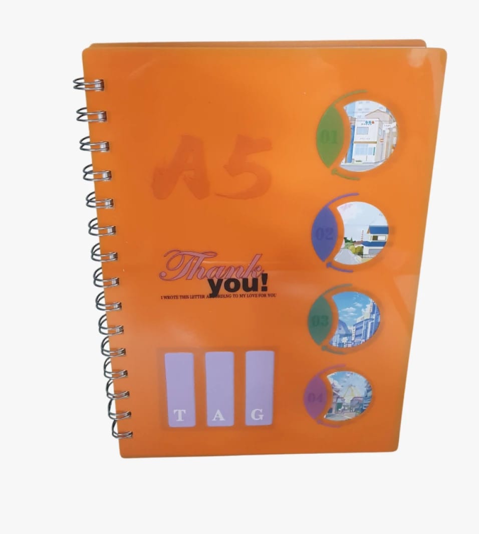 A5 Colorful Paper Notebook with Modern Design for Daily Notes and Appreciation, Thank You