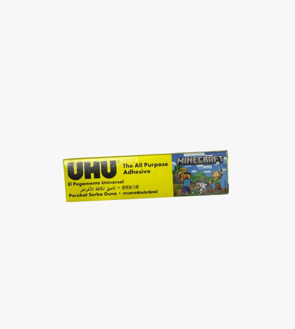 UHU غراء شامل متعدد الاستخدامات بتصميم ماينكرافت مثالي للأطفال والكبار