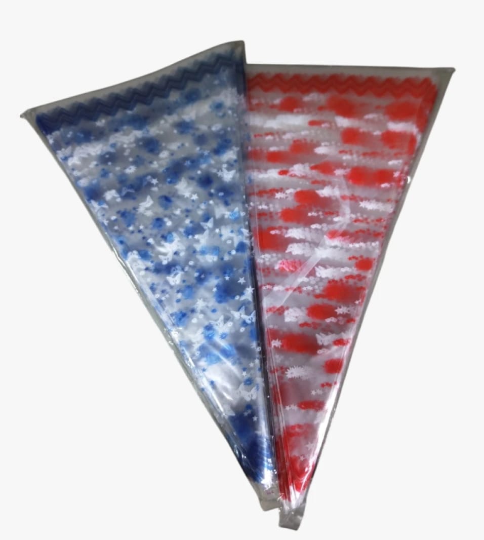 Starry Celebration Candy Bags with Flag Design for Kids, Blue and Red, Perfect Party Decoration