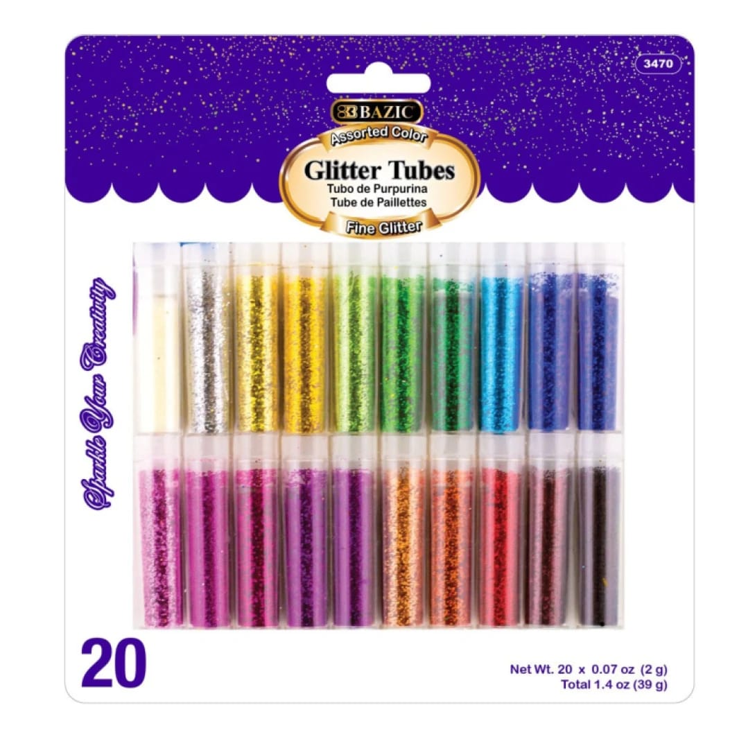 BAZIC Glitter Tubes Set of 20
