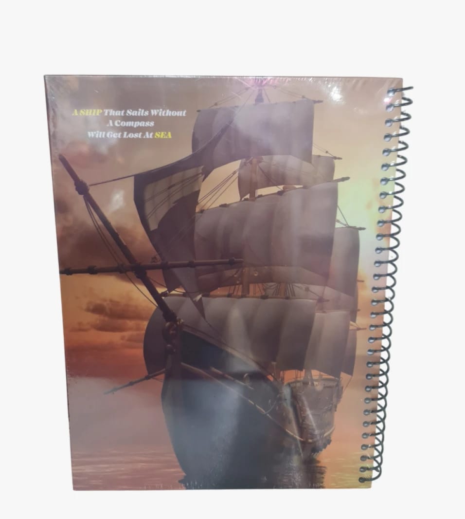 دفتر ملاحظات برينكو جانزي الشراعي بتصميم السفينة البحرية المذهل والجذاب للطلاب والمشترين الشباب العصريين