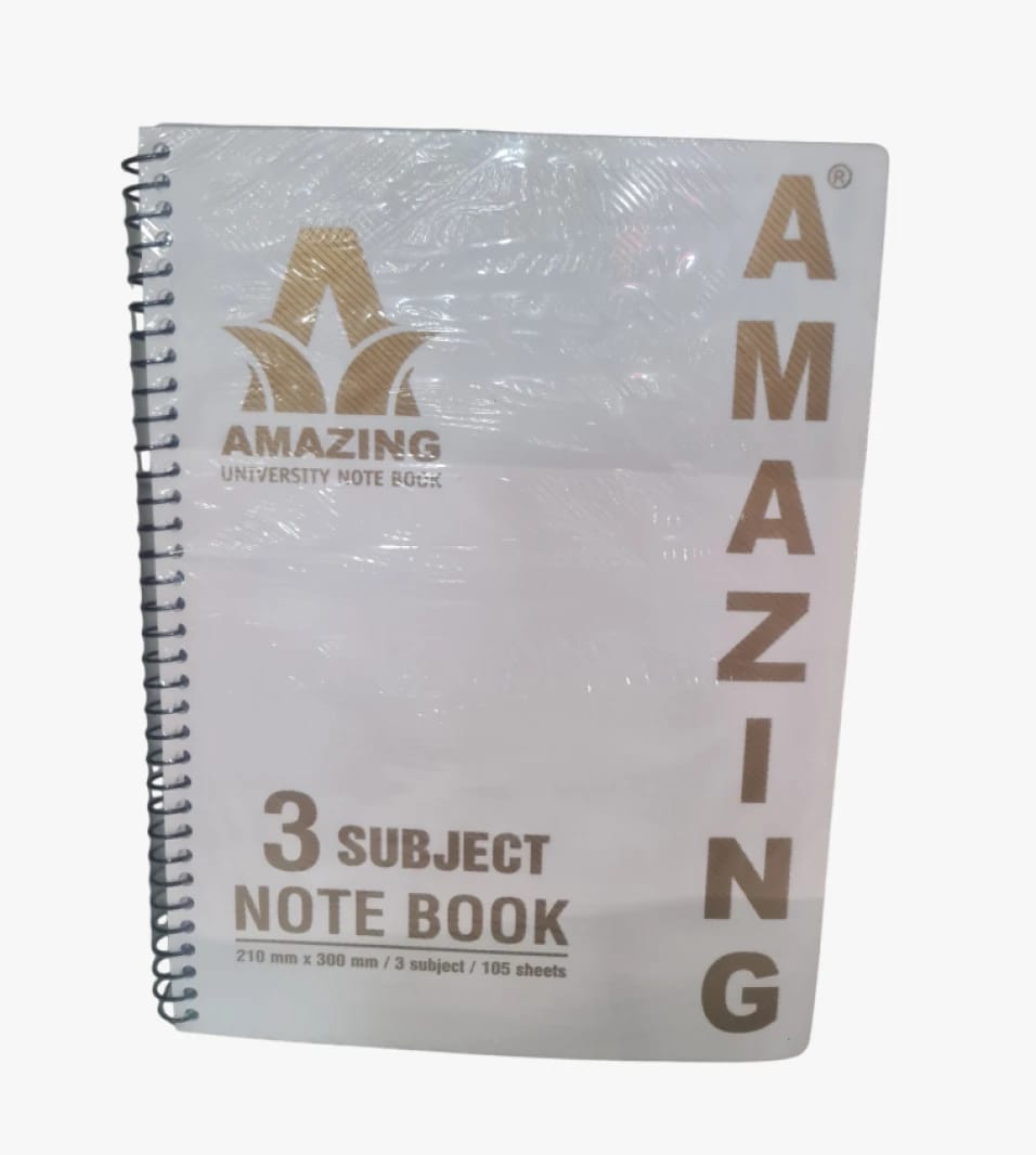 Amazing University Spiral Notebook Three-Subject Design for Academic and Professional Use
