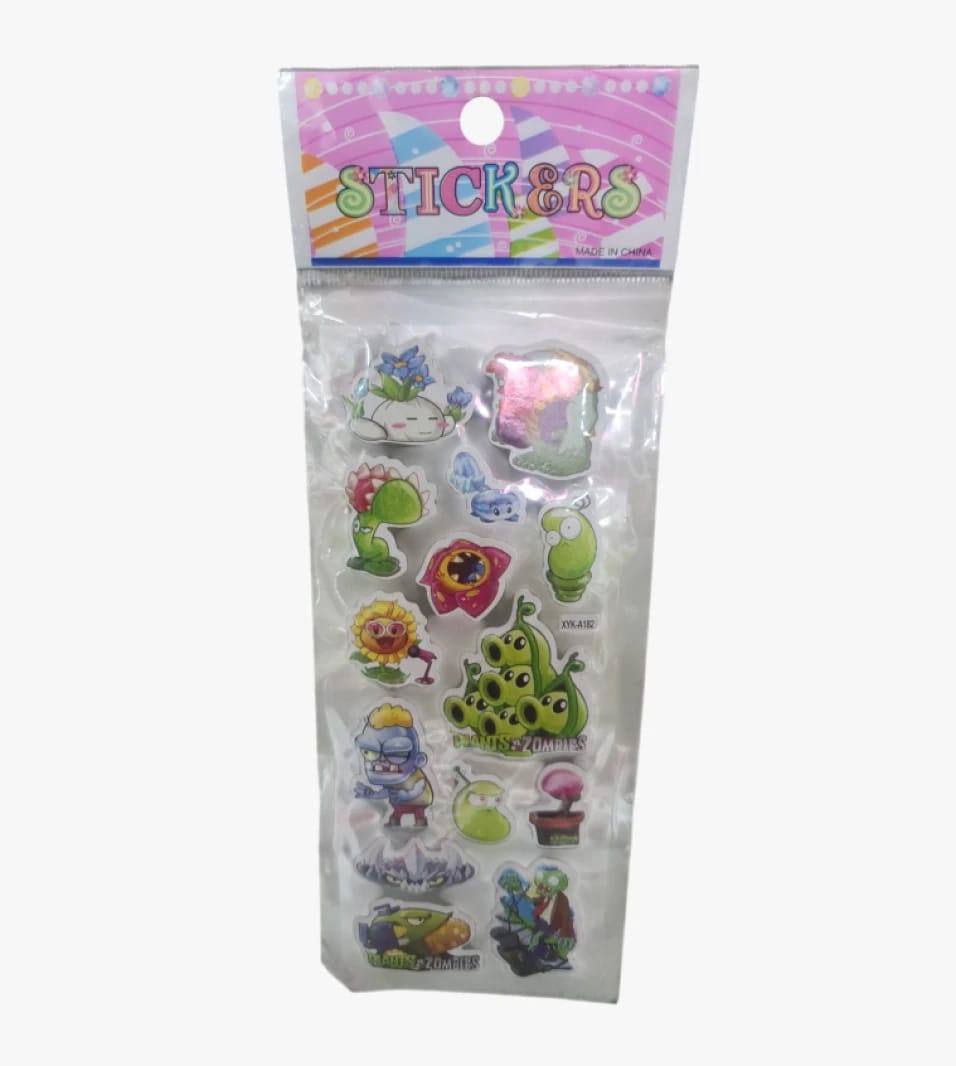 Plants vs Zombies Character Stickers Set for Kids and Game Enthusiasts, Featuring Vivid and Colorful Designs