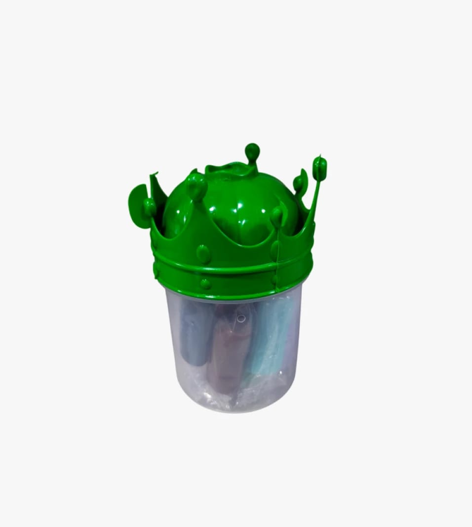 Innovative Kids Play Set Container in Crown Shape with a Fun and Creative Touch for Young and Imaginative Children.