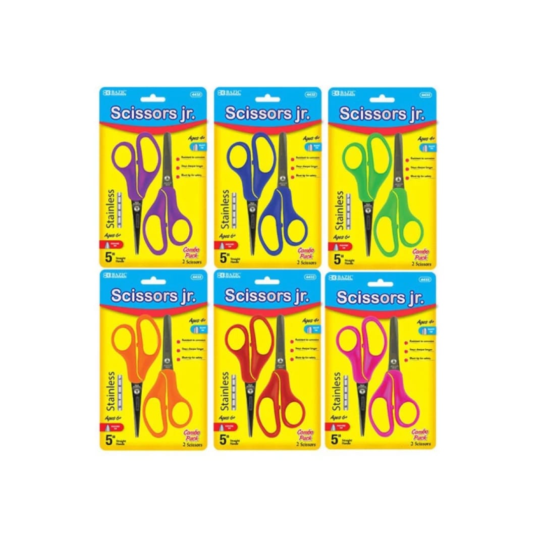 BAZIC 5" Blunt & Pointed Tip School Scissors