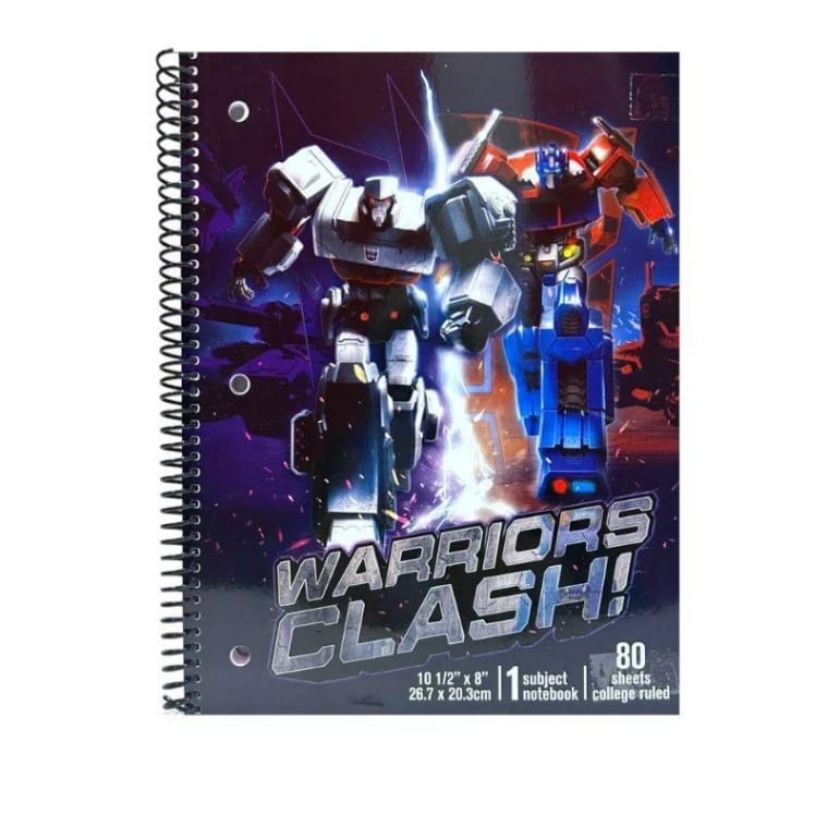 Inkology Transformers Spiral Notebook 80 Sheets