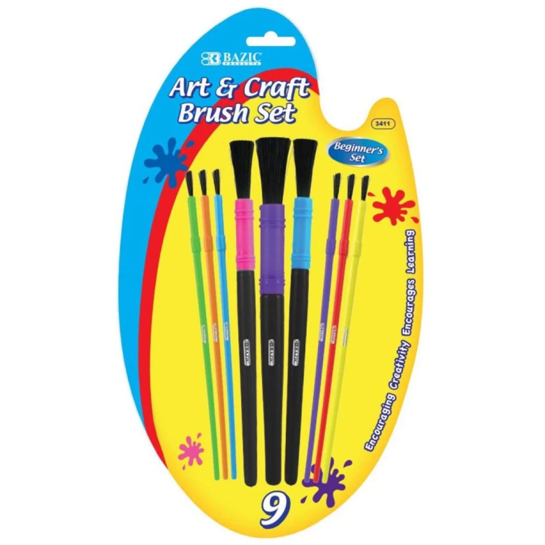 BAZIC Assorted Size Kids Watercolor Paint Brush
