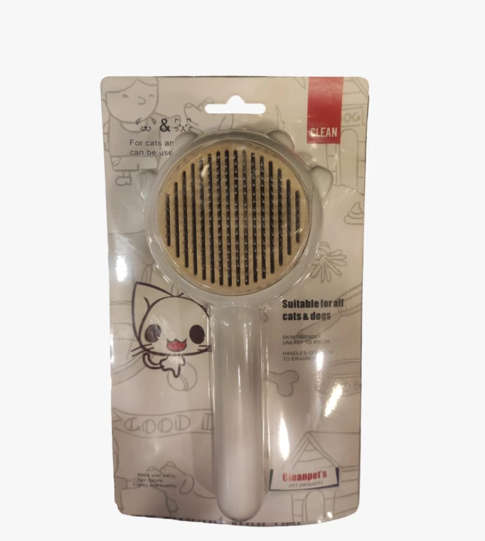 Ecompert's Comprehensive Cat and Dog Grooming Brush, Skin-Friendly Design with Ergonomic Handle, Easy to Use and Clean