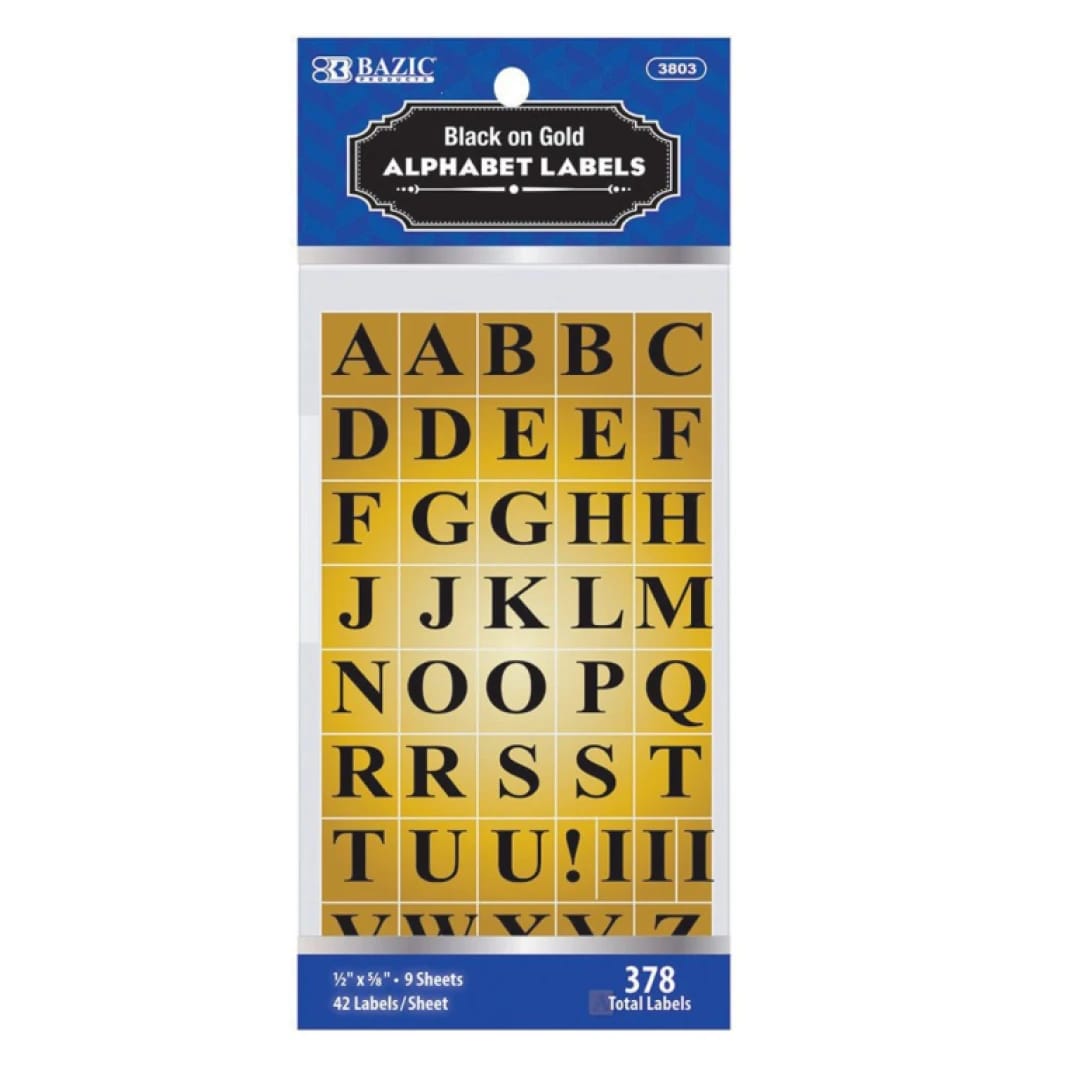 BAZIC Gold Foil Alphabet Label