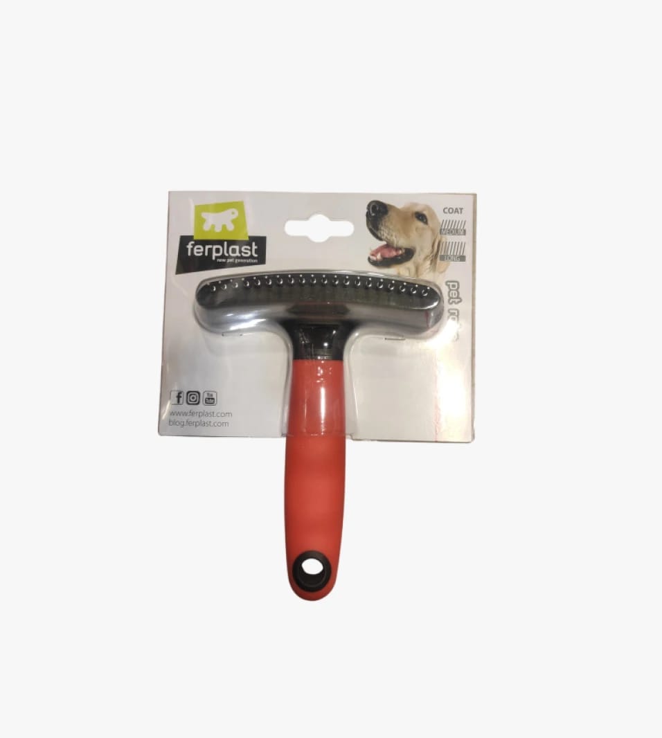 Ferplast Pet Rake Brush for Dogs with Comfortable Design for Grooming Enthusiasts