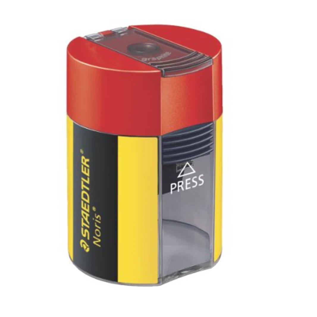 Staedtler Pencil Sharpener Yellow, Black & Red