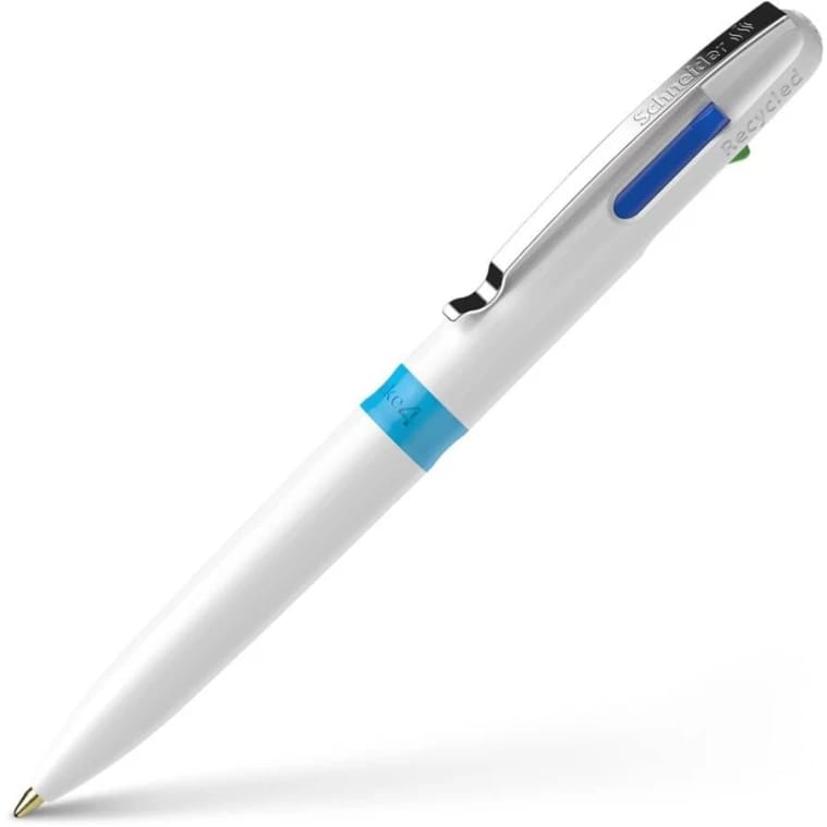 Schneider Take 4 Ballpoint Pen, 4 Colors, White