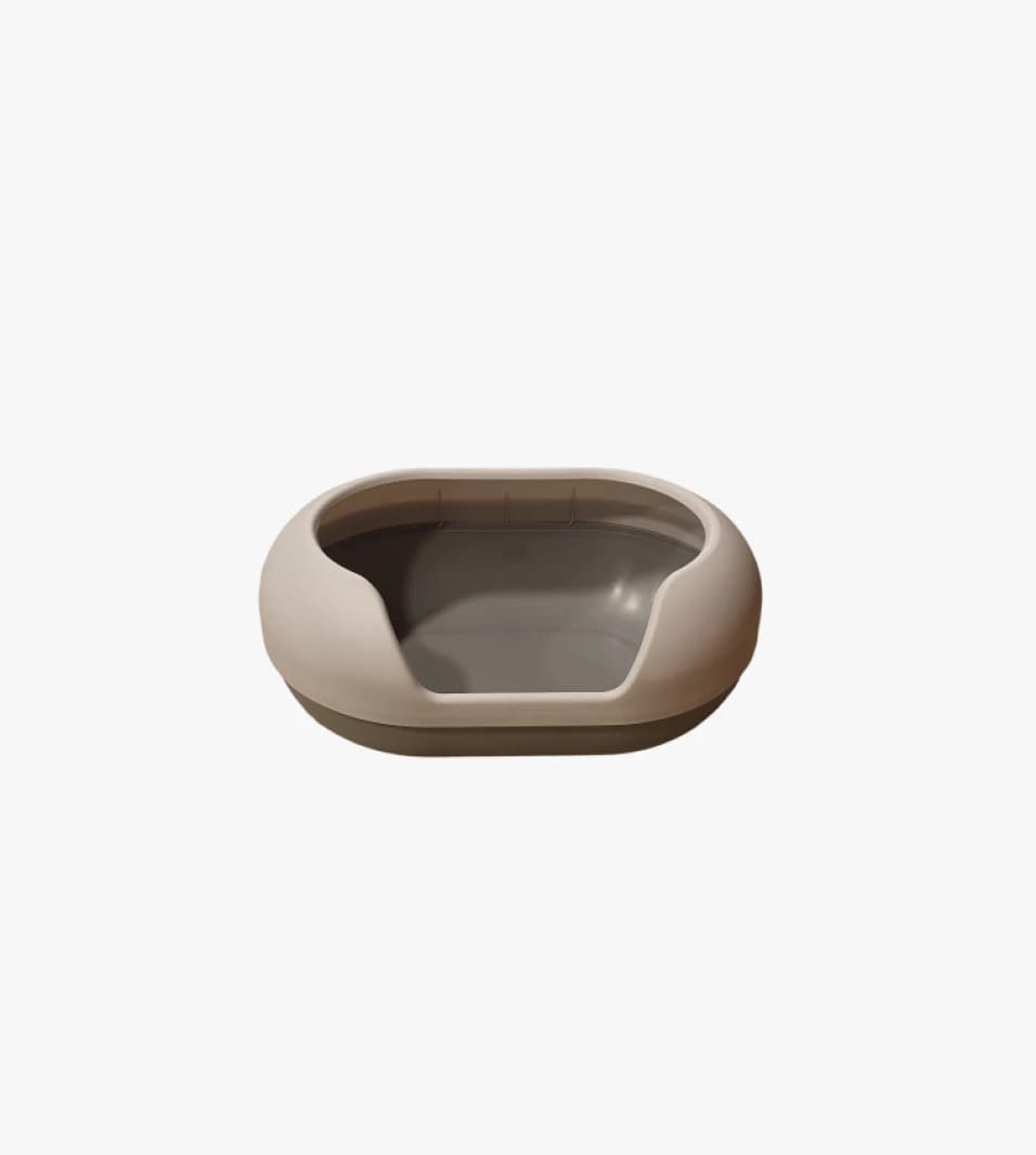 Kirben Cat Litter Box with Stylish Design, Spacious and Secure for Indoor Cats