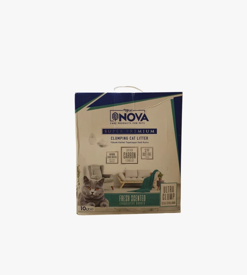 Nova Premium Clumping Cat Litter Fresh Scented with Carbon Technology for Pet Comfort