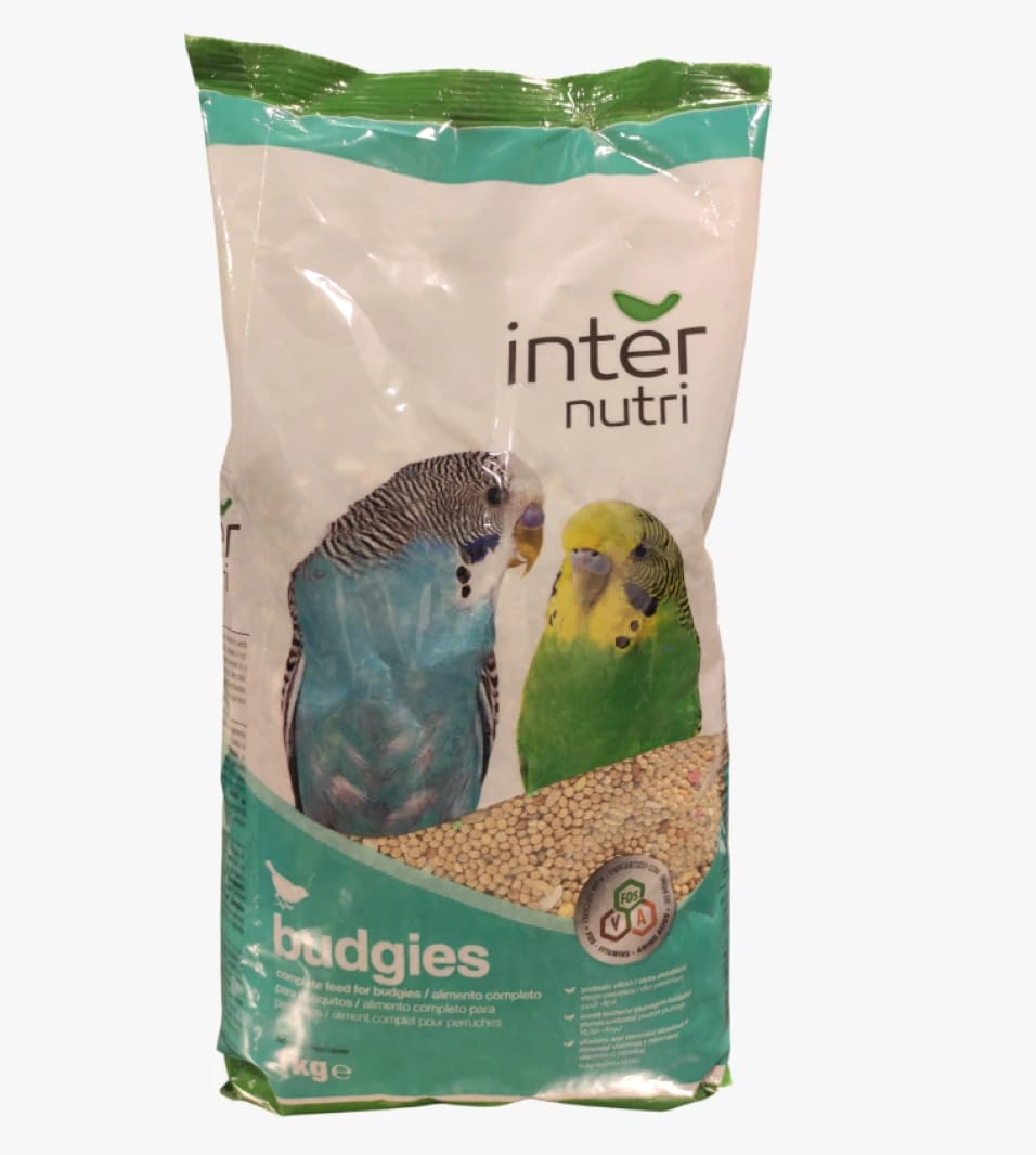 Inter Nutri Parakeet Feed, Pellet Design, Healthy Balanced Nutrition for Lovely Pet Birds