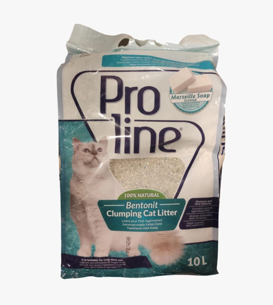 Proline Bentonite Clumping Cat Litter with Natural Marseille Soap Scent for Exclusive Cats
