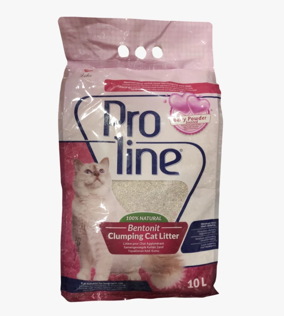 Proline Natural Bentonite Clumping Baby Powder Scented Cat Litter, User-Friendly Design for Cat Owners