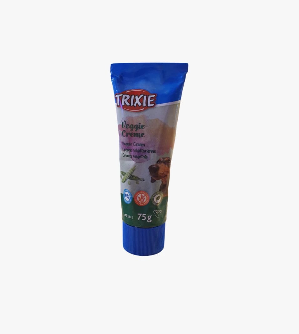 Trixie Veggie Cream Vegetarian Stick Design for Dogs, Animal-Free Product, 75g Tube