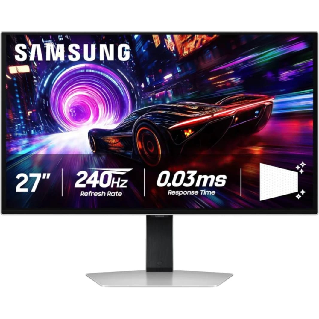 شاشة ألعاب سامسونج Odyssey OLED G8 (G81SF) مقاس 27 بوصة، 4K UHD، QD-OLED، 240 هرتز، 0.03 مللي ثانية، HDR10+، HDMI 2.1