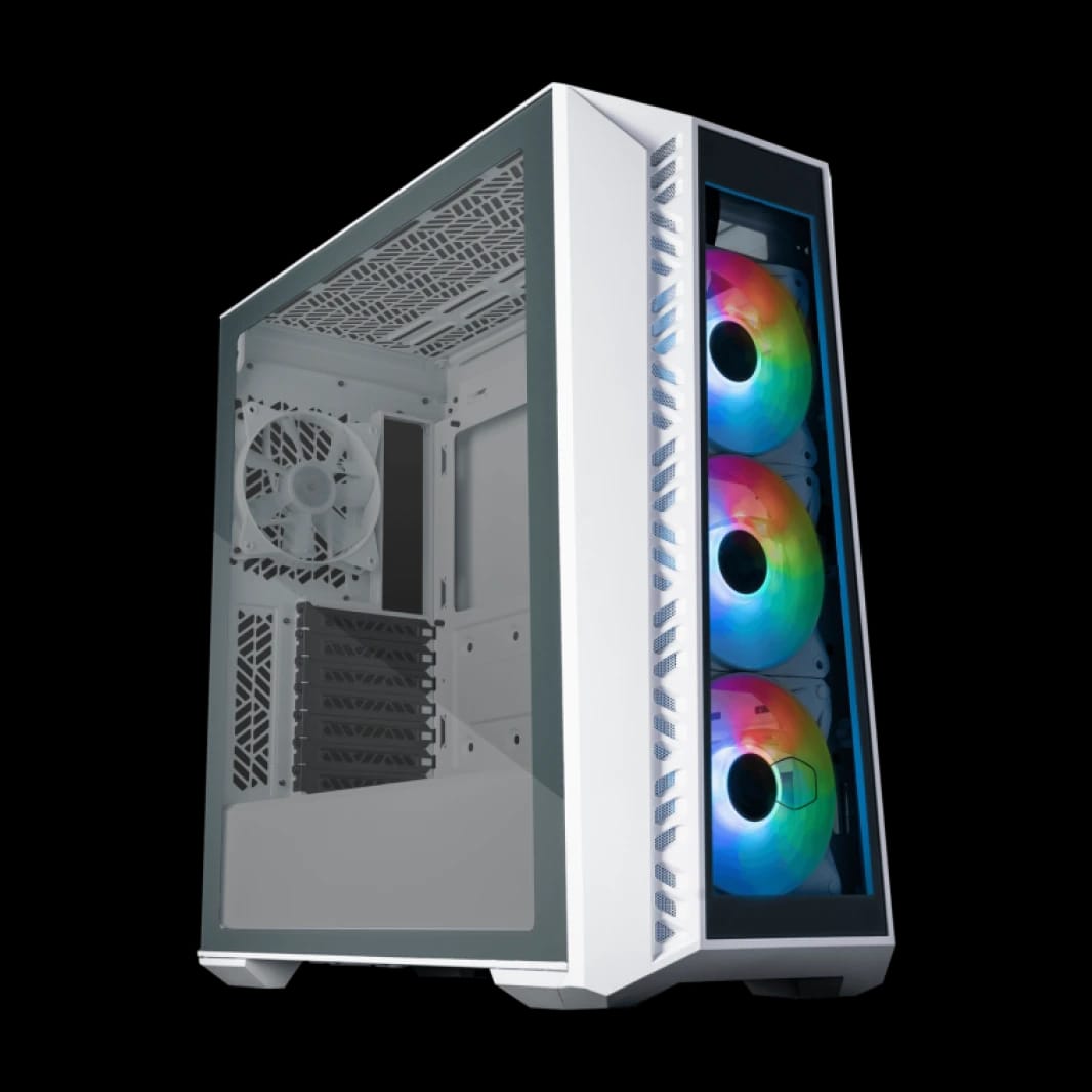صندوق كمبيوتر للألعاب كولر ماستر MASTERBOX 520 MESH ARGB برج متوسط باللون الأبيض