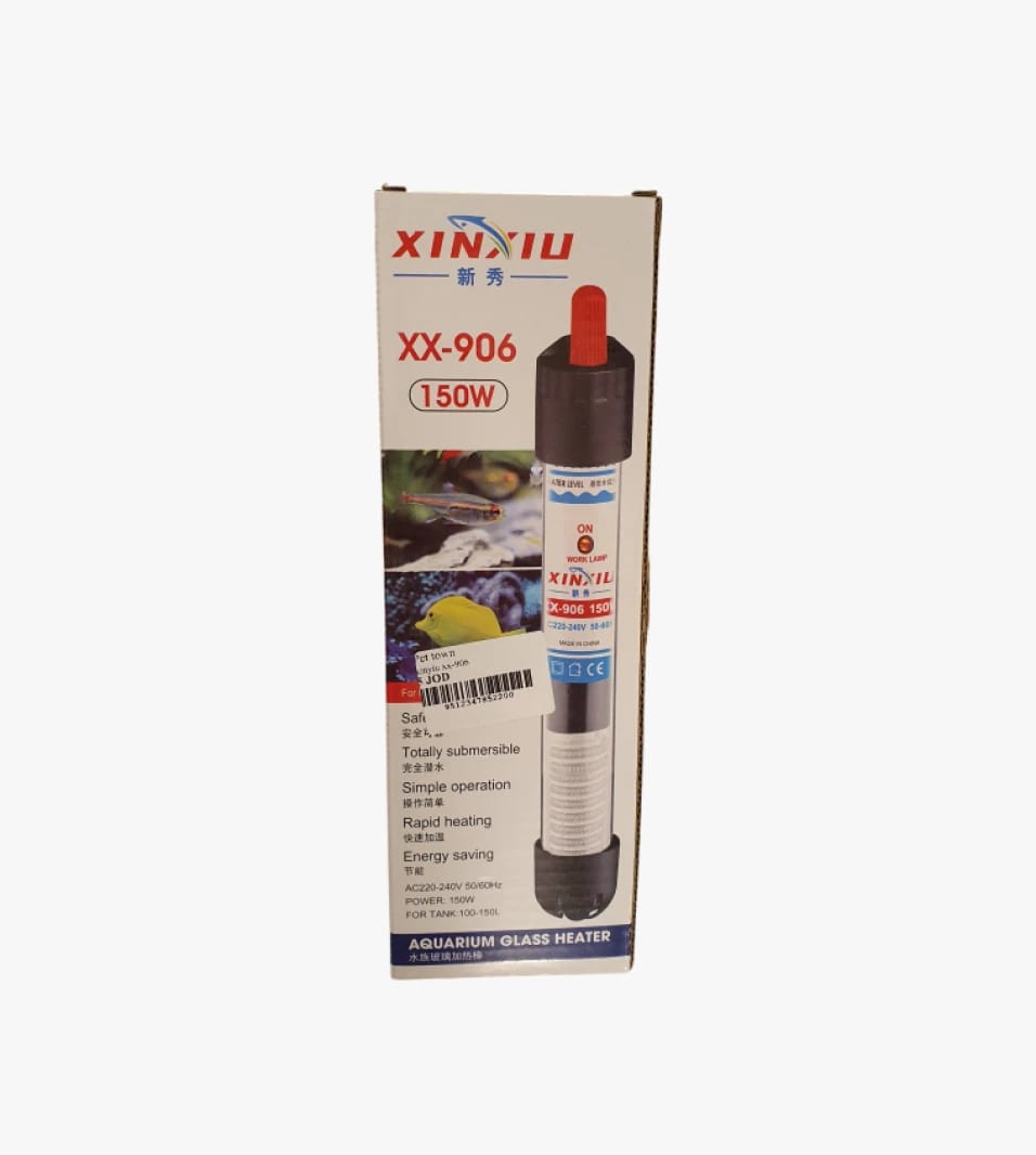 هيتر زجاجي لحوض السمك XINXIU XX-906 بقوة 150 واط لتدفئة الأحواض بشكل فعال