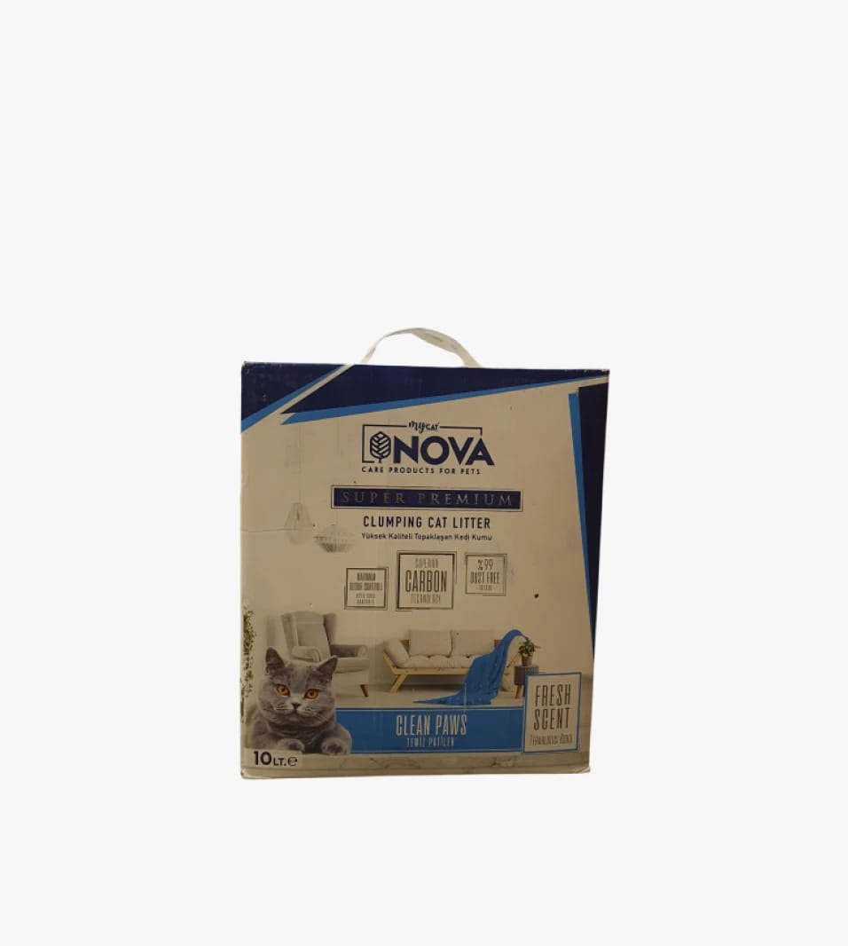 Nova Super Premium Clumping Cat Litter, Designed for Pet Care, Clean Paws Technology, Home Use