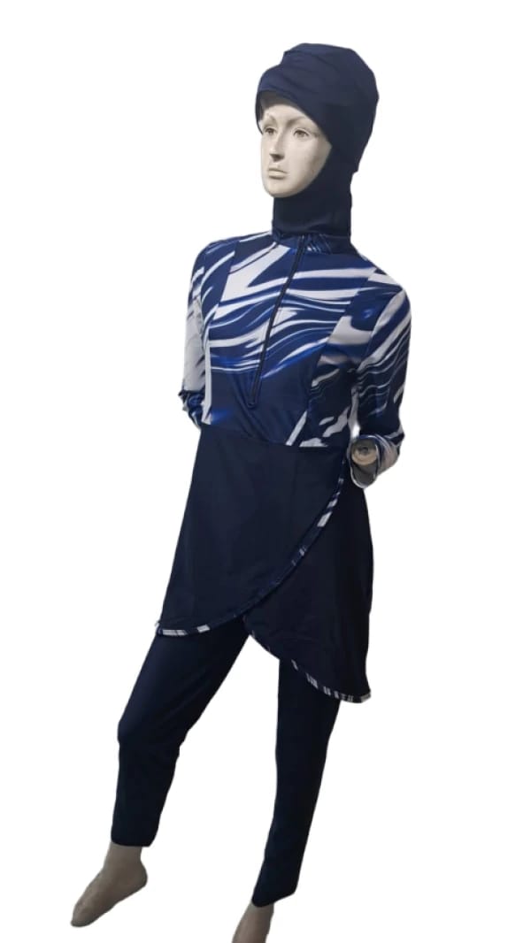 Alia Burkini with Zipper and Lines