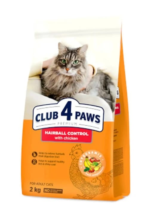 Club 4 Paws Adult Cat Dry Food for Hairball Control