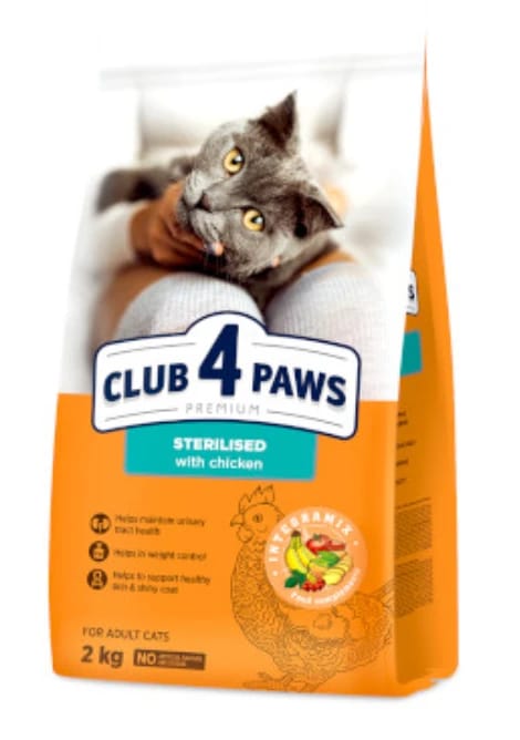 Club 4 Paws – Dry Food for Sterilized Cats with Chicken