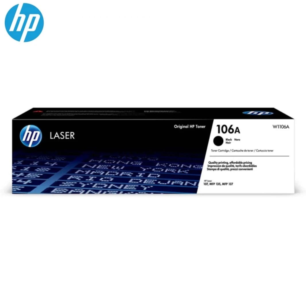 HP 106A Black Original Laser Toner Cartridge (W1106A)