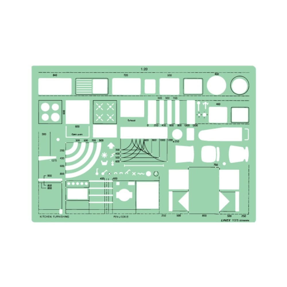1:20 Kitchen Furnishing Template | Linex